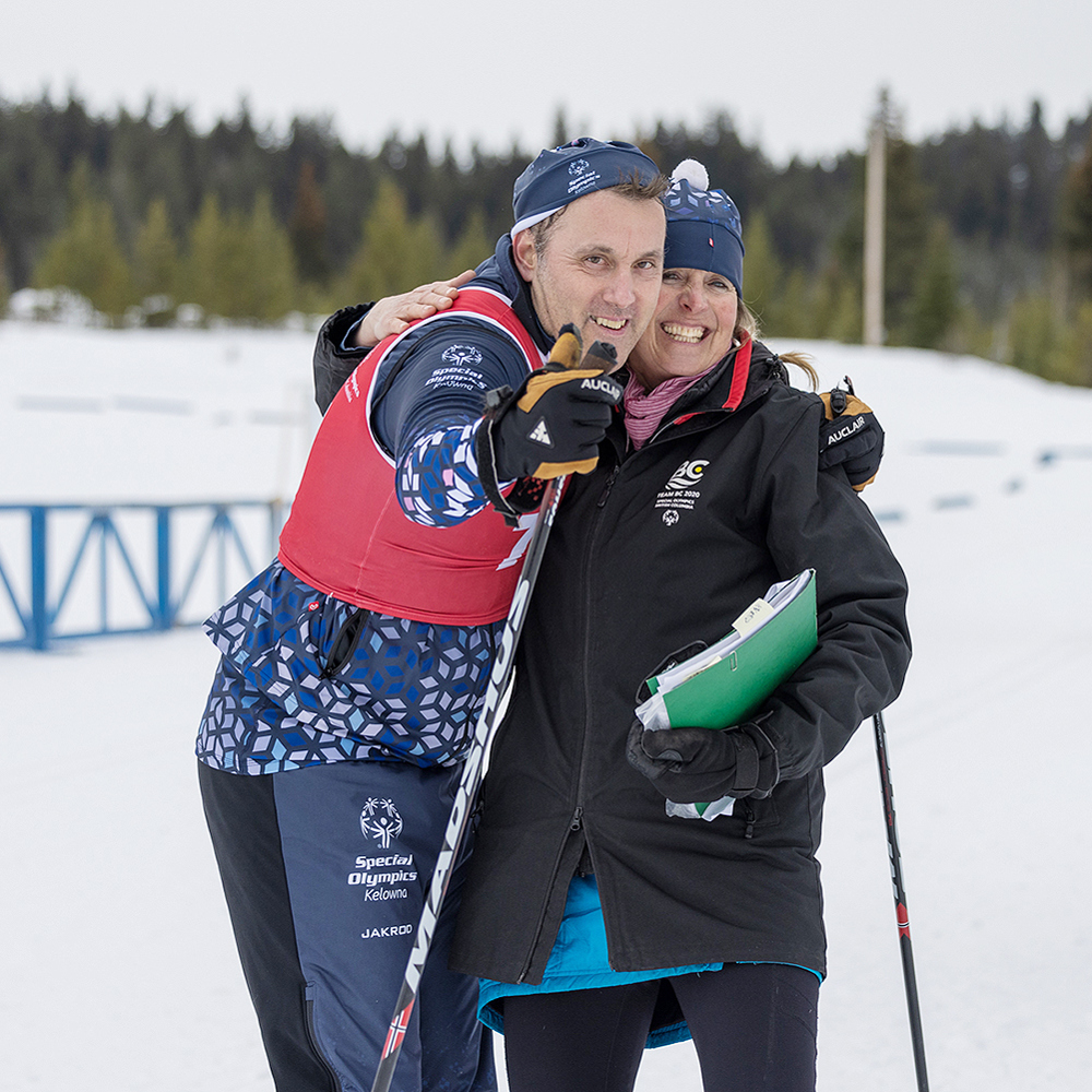 Volunteer and Athlete at 2023 SOBC Winter Games