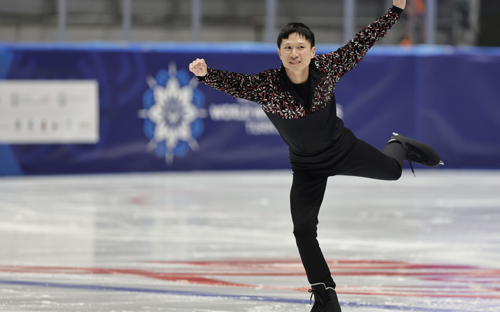 Figure skater Matthew Lai at the Special Olympics Winter World Games 2025