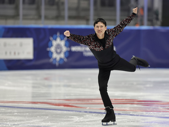 Figure skater Matthew Lai at the Special Olympics Winter World Games 2025